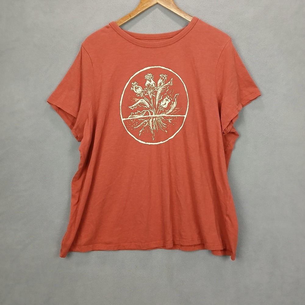 Dip T Shirt Men 2X Dark Orange Cotton Crew Neck Short Sleeve Pullover Casual Tee